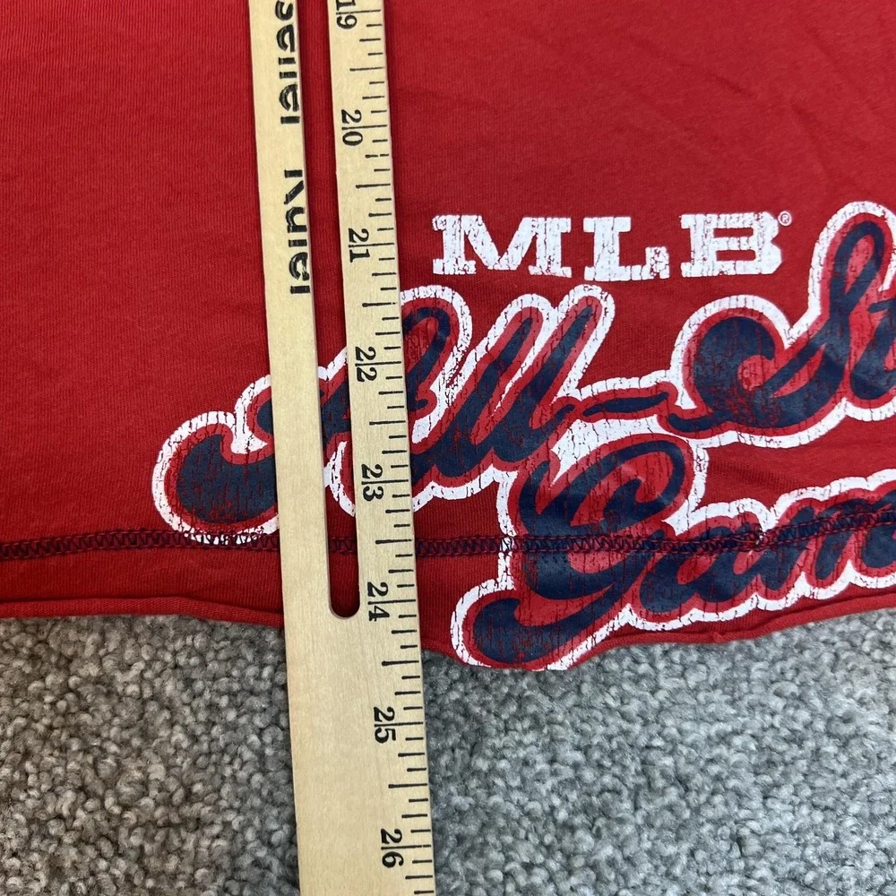 MLB All-Star Game Shirt Womens Large Red‎ 2010 Baseball Nike V Neck Anaheim